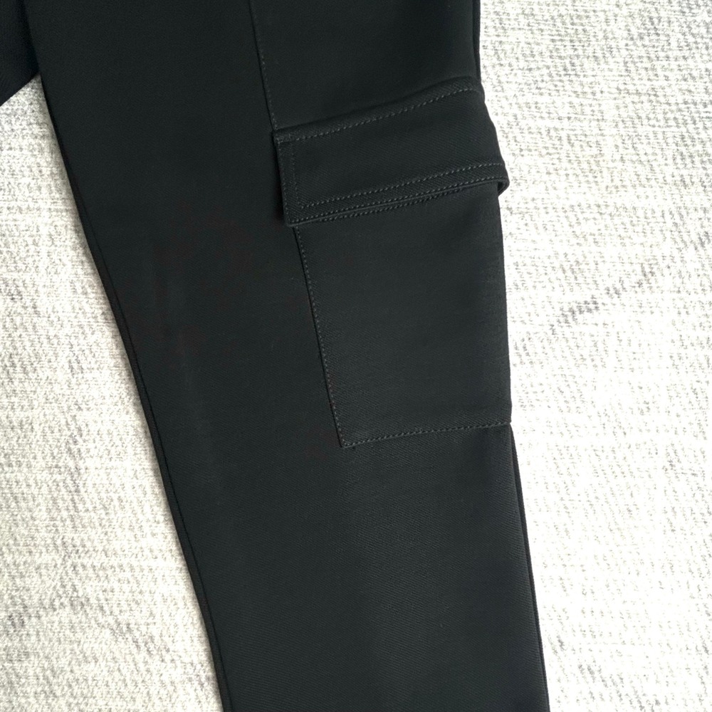 Anthropologie the essential SLIM Black Cargo Ankle Pants Womens Size 2 - Picture 10 of 16